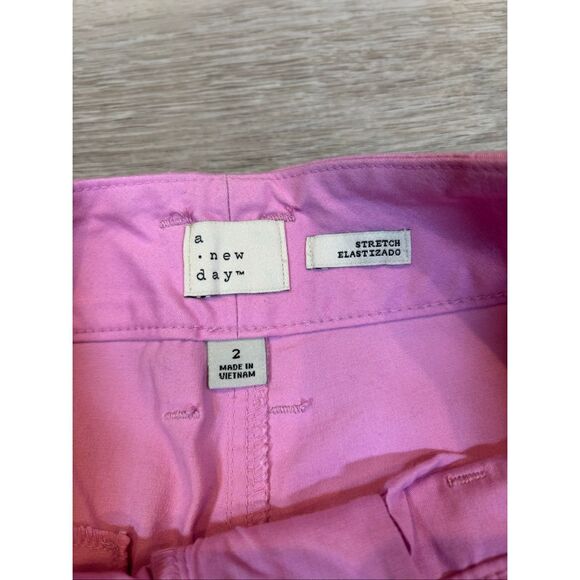 A New Day Pink High-Rise Straight Ankle Trousers Pants size 2 - Picture 8 of 12